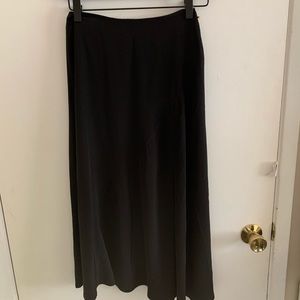 Cuyana asymmetrical silk slit skirt
